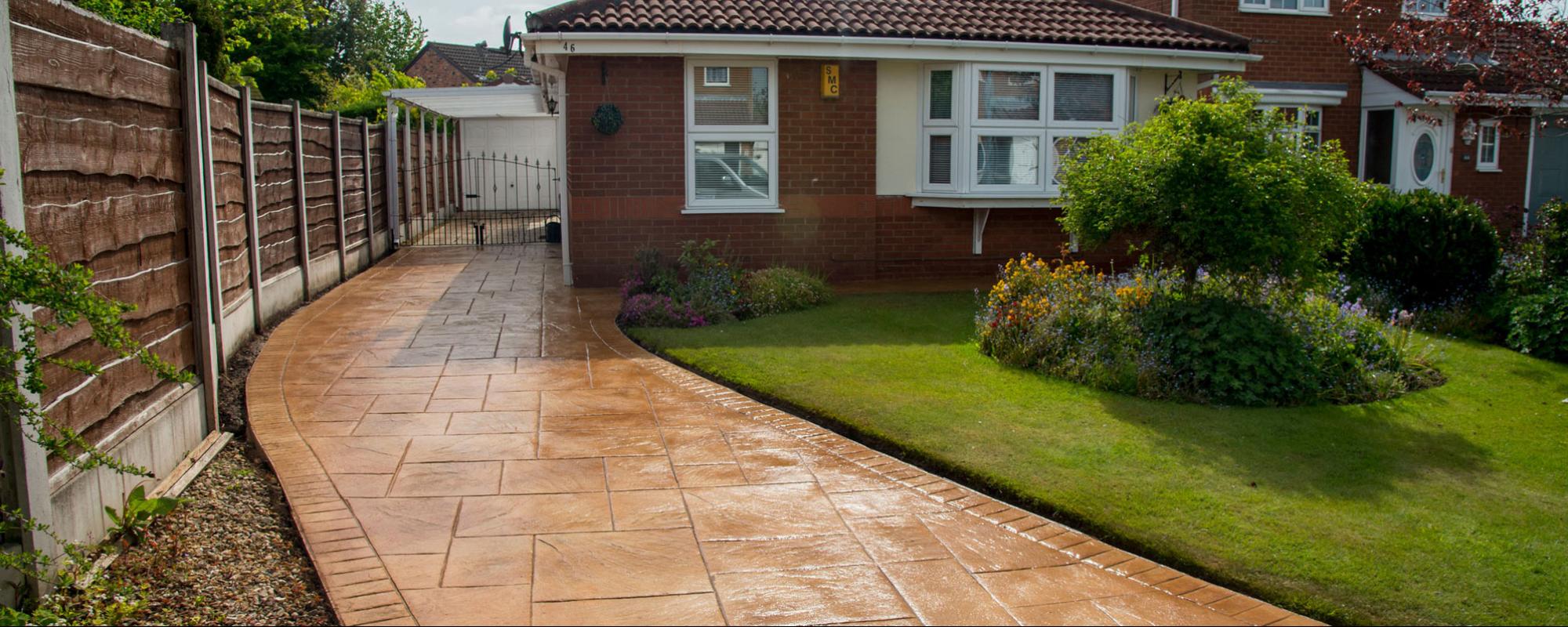 imprinted concrete driveways leigh
